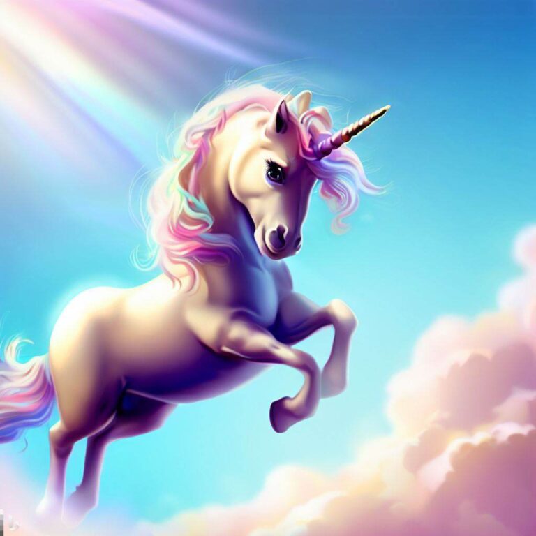 unicorn flying in the sky